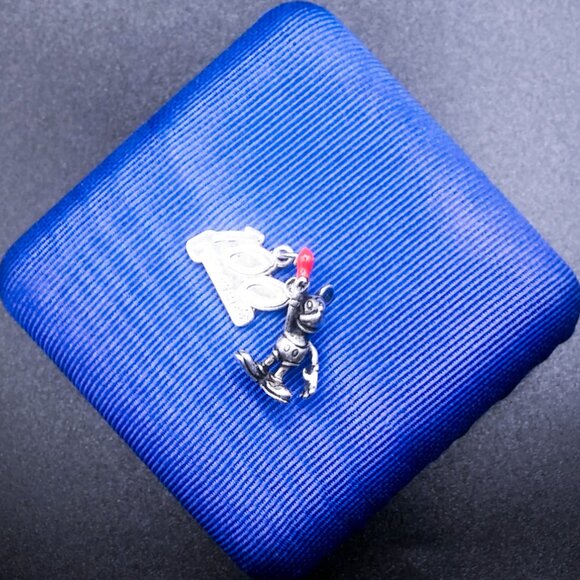 925 Sterling Silver DISNEY 100 Years of Magic w/ 3D Mickey Mouse Charm Set - Picture 4 of 10